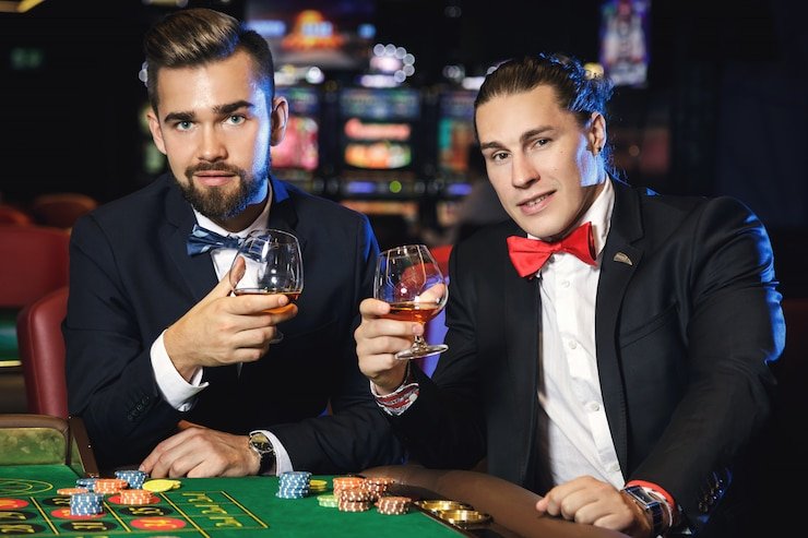 Slot game interface with spinning reels and win display